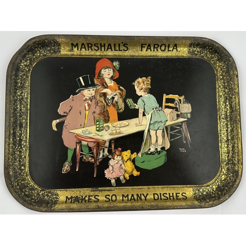 5 - MARSHALLS FAROLA TIN TRAY. 16.5 x 12.2ins. Delightful pictorial tray (Frank Wiles design, signed) de... 