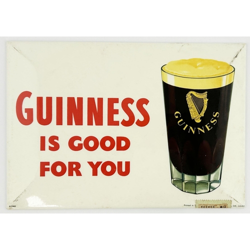 54 - GUINNESS IS GOOD FOR YOU LAMINATED SHOWCARD. 6 x 11.8ins. Smiling foam topped glass of Guinness. Rea... 