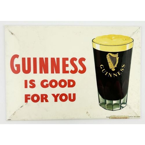 57 - GUINNESS IS GOOD FOR YOU LAMINATED SHOWCARD. 6 x 11.8ins. Smiling foam atop glass of Guinness, lette... 