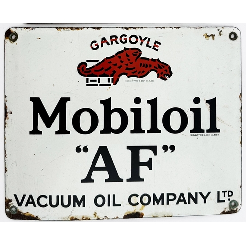 110 - GARGOYLE MOBILOIL ENAMEL SIGN. 9 x 11.1ins. Another fine particularly small size enamel - black lett... 