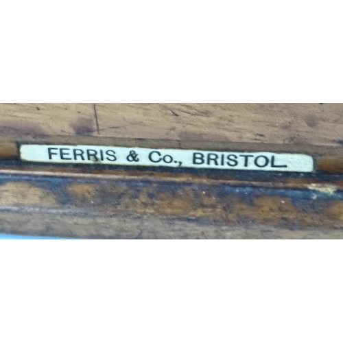 111 - FERRIS & CO BRISTOL SURGICAL DRESSINGS PHARMACY CABINET. 14 x 10.7 x 19. Delightful original, & earl... 