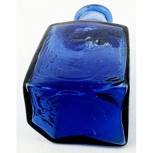 110 - ATLEE & SON POISON BOTTLE. DP p27 WA1-2. 3.3ins tall. Cobalt blue mysterious patent simply utilising... 