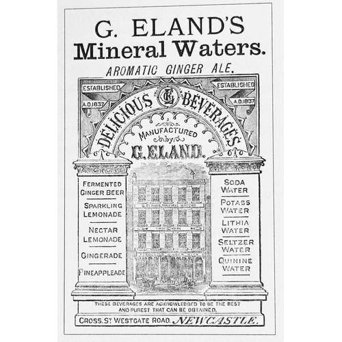 120 - ELLANDS NECASTLE BLUE GLASS HAMILTON BOTTLE. ((Nothing But the Blues p43). 9.5ins long. Cobalt blue ... 