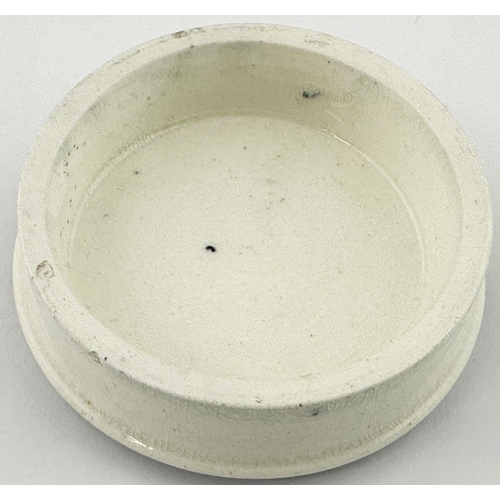 2 - GLASGOW CHERRY TOOTH PASTE POT LID. (APL pg 546, 97) 2.6ins diam. A particularly strong & crisp blac... 