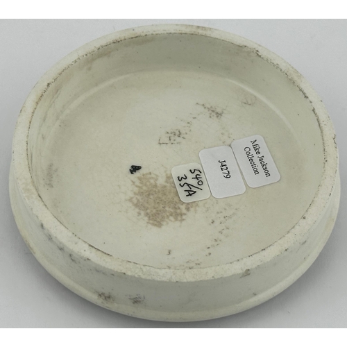 77 - EDINBURGH POT LID. (APL pg 540, 35a) 3.7ins diam. Black transfer, large size lid. DUNCAN FLOCKHART &... 