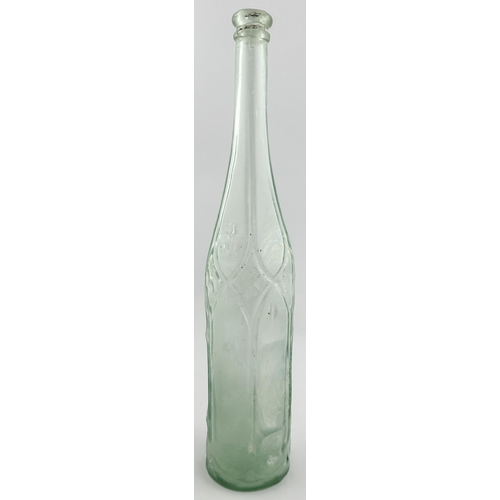 146 - BATTYS DIAMOND REGISTRY MARKED SALAD OIL. 14.3ins tall. A taller elegant aqua glass early piece as p... 