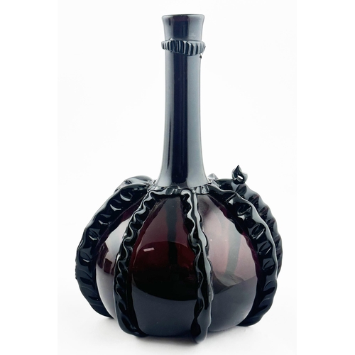 157 - DUTCH DECANTER. 8.5ins tall. A quite spectacular and impressive, sharply pontilled Dutch or Belgian ... 