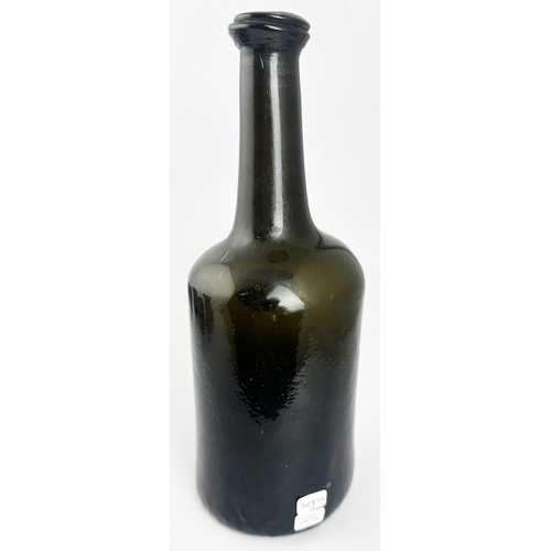 174 - JAMES OAKES BURY 1770 DATED ENGLISH CYLINDER WINE BOTTLE. (Burton p766-767). 10.3ins tall. Something... 