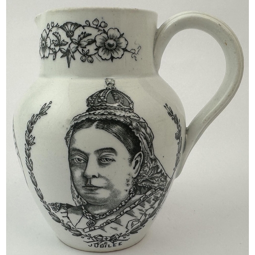 437 - HAILWOODS MANCHESTER QUEEN VICTORIA CREAM JUG. `4.2ins tall. A most impressive large size all white ... 