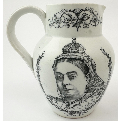 437 - HAILWOODS MANCHESTER QUEEN VICTORIA CREAM JUG. `4.2ins tall. A most impressive large size all white ... 