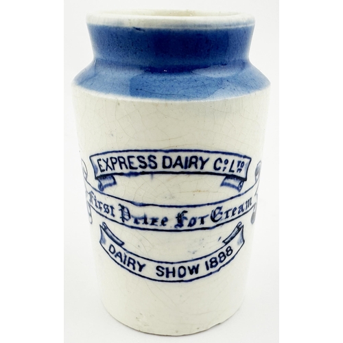 448 - EXPRESS DAIRY 1888 DAIRY SHOW PRIZEWINNER CREAM POT. 3.1ins tall. Very attractive small size (diddy ... 