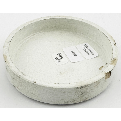 512 - EDINBURGH POT LID. (APL p544, 77). 3ins. Black transfer with Areca nut image to centre. ARECA NUT/ T... 