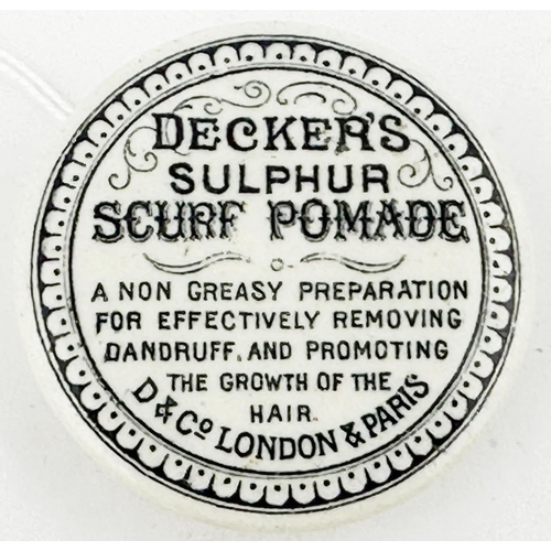 36 - LONDON & PARIS POT LID. (APL pg286,17) 2.25ins diam. Black transfer with decorative border & several... 