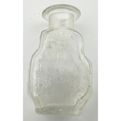 596 - TURLINGTONS BALSAM OF LIFE PONTILLED MEDICINE BOTTLE. 2.4ins tall. Exquisite lead (clear) glass, so ... 