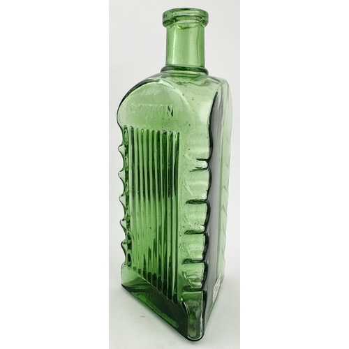 649 - WILSONS PATENT POISON BOTTLE. 7.4ins tall (12oz). (DP pg 59). Delightful light emerald green glass. ... 