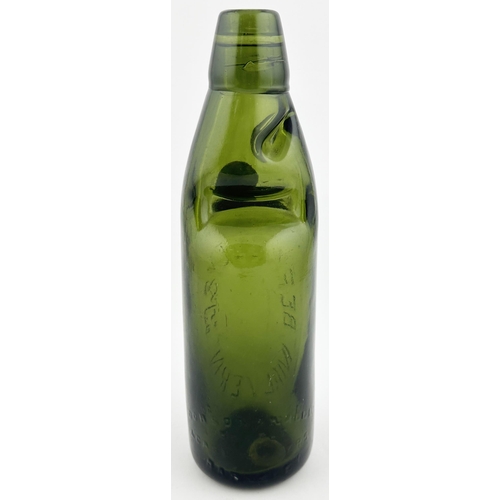 655 - MALVERN CODD BOTTLE. 8.7ins tall. Dark green 10oz, embossed BERKELEY & CO. Rear reads DOBSON & NALL ... 