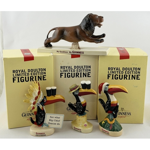 104 - GUINNESS LIMITED EDITION MILLENNIUM COLLECTION FIGURES GROUP. Largest 6ins tall. 3 Royal Doulton & 1... 