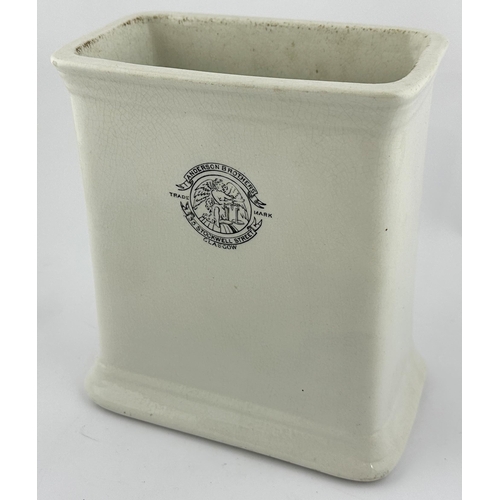 155 - BUTTER KNIVES HOTEL KITCHEN CONTAINER. 8.4 x 7.3 x .4.4ins. A remarkably rare (never seen another) c... 