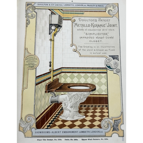 157 - DOULTON 1898 SANITARY APPLIANCES TRADE CATALOGUE. 11.1 x 9ins. A truly sumptuous & lavish, almost 25... 