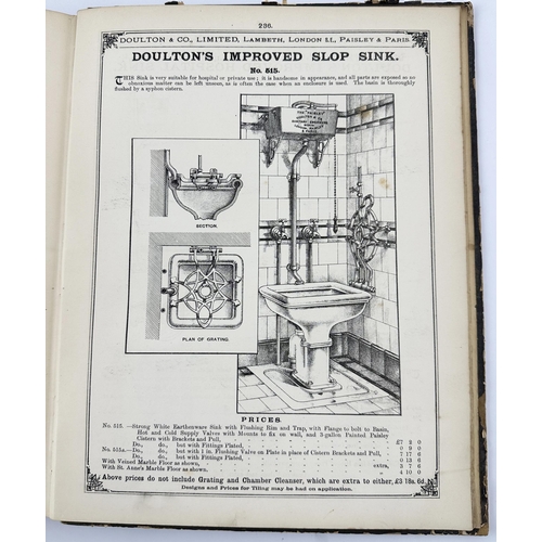 157 - DOULTON 1898 SANITARY APPLIANCES TRADE CATALOGUE. 11.1 x 9ins. A truly sumptuous & lavish, almost 25... 