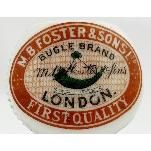 266 - M B FOSTER & SONS MATCH STRIKER, HOLDER & ASHTRAY. 5.4 x 4.1ins base. Highly colourful rectangular a... 