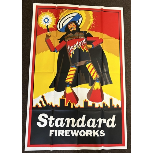 271 - STANDARD FIREWORKS POSTER. 61 x 40.25. NR. Original vintage advertising poster for Standard Firework... 