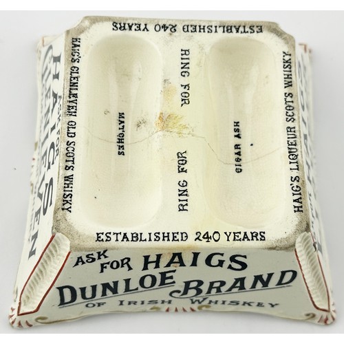 120 - HAIGS COUNTER BELL SHOP BASE. 5.5ins square. A most unusual striker featuring 4 different drink adve... 