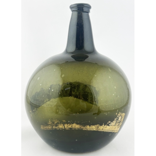 301 - APOTHECARY CARBOY. 10.7ins tall. A quite superb black/ dark green, pontilled apothecary carboy. Sphe... 