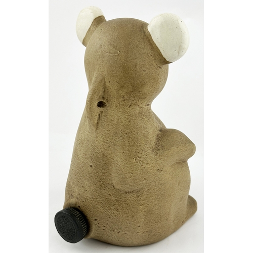 309 - KOALA BEAR BOURNE DENBY CHILDS FOOTWARMER. 7.4ins tall. Naturalistically coloured, & well modelled s... 