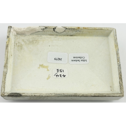 326 - MANCHESTER TOOTH PASTE POT LID. (APL p434, 133) 3.7 x 2.5 ins diam. Rectangular, strong black transf... 