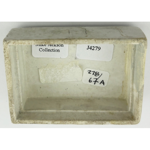 330 - LONDON TOOTH SOAP POT LID. (APL p278, 67a) 2.4 x 1.6 ins diam. Small rectangle, black transfer, soli... 