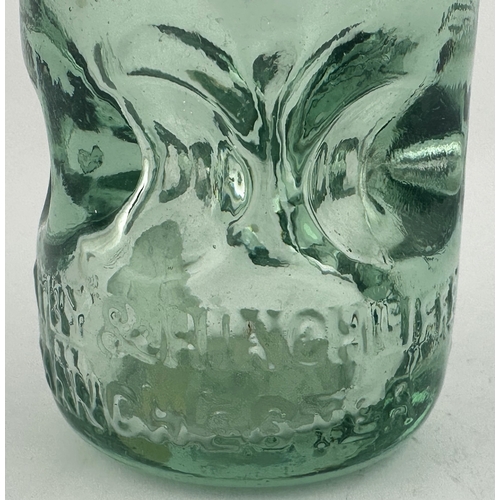 399 - DARTFORD EDWARDS PATENT BOTTLE. 7.25ins tall. Aqua glass. Edwards Patent. Lead insert. Six circular ... 