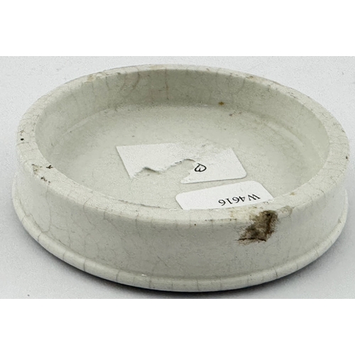 412 - BIRMINGHAM COLD CREAM POT LID. (APL p642, 34) 2.6ins diam. Black transfer, large Birmingham coats of... 