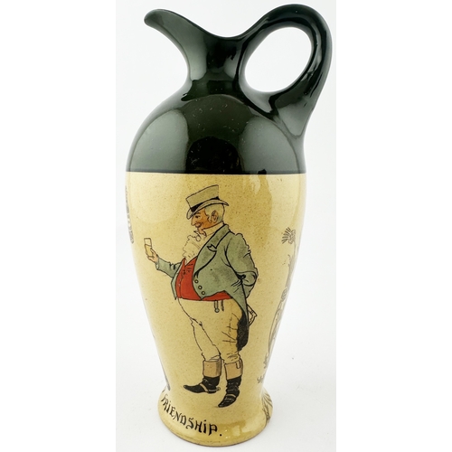 416 - DEWARS SPIRIT OF FRIENDSHIP WHISKY JUG. (WG p59). 8.9ins tall. (WG, p59). Unusual stretched lozenge ... 