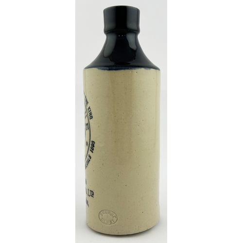 5 - ROCK BLUE GINGER BEER. 7.5ins tall. Blue top & black transfer for W R HATTON & SONS LTD/ WORMWOOD SC... 