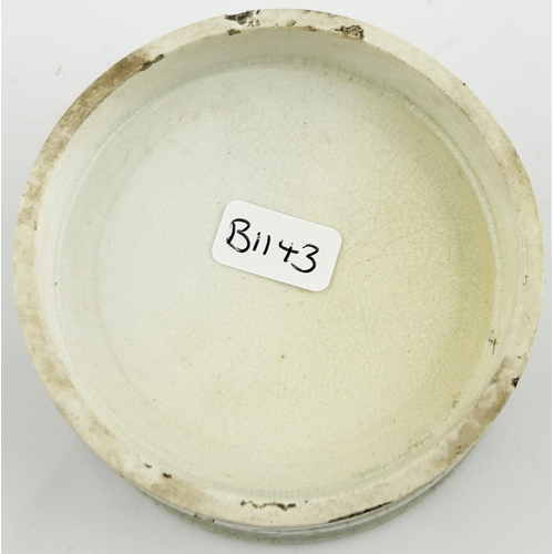 289 - LEWIS & BURROWS LTD POT LID & BASE. 2.75ins diam. ROWLANDS/ OTTO OF ROSE/ COLD CREAM/ LONDON. Staini... 