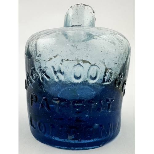 461 - BLACKWOOD IGLOO INK BOTTLE. (Inks book p55, B27.9-12). 2ins tall. Sheared lip igloo ink, offset neck... 