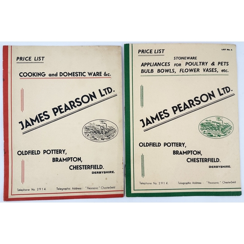 475 - JAMES PEARSON BRAMPTON CHESTERFIELD PRICE LIST CATALOGUES. 7.25 x 9.75ins. Paper catalogues of the f... 