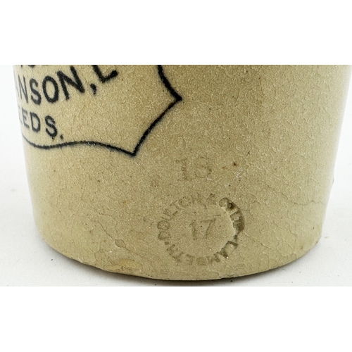 487 - LEEDS GINGER BEER BOTTLE. Std, all light tan, blob top. SUPERIOR GINGER BEER/ REYNOLDS & BRANSON LTD... 