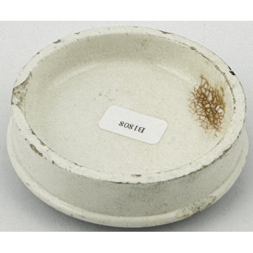 491 - FAWCETT & SON GENUINE RUSSIAN BEARS GREASE POT LID. (APL p155, 68) 2.6ins diam. Light black transfer... 