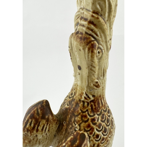 520 - WINGED SERPENT CANDLESTICK. 9.4ins tall. An outstandingj & most unusual example of high quality Bram... 