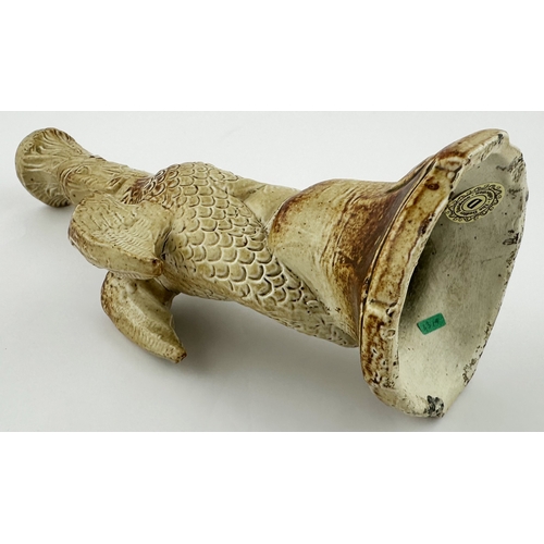 520 - WINGED SERPENT CANDLESTICK. 9.4ins tall. An outstandingj & most unusual example of high quality Bram... 