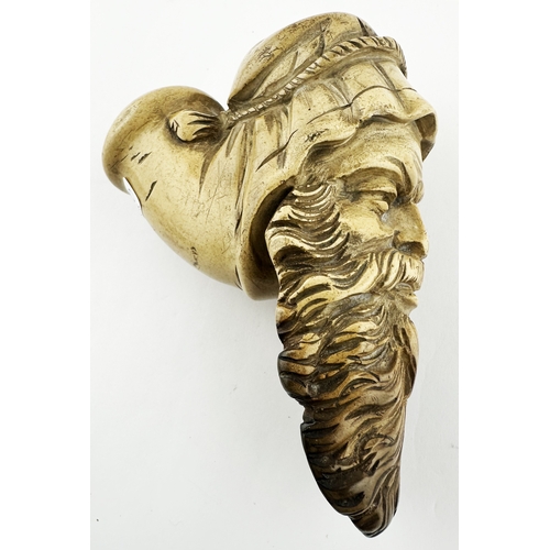 541 - MEERSCHAUM PIPE BOWL. 4.4ins tall. An extremely impressive, very large size, bearded & moustached Ea... 