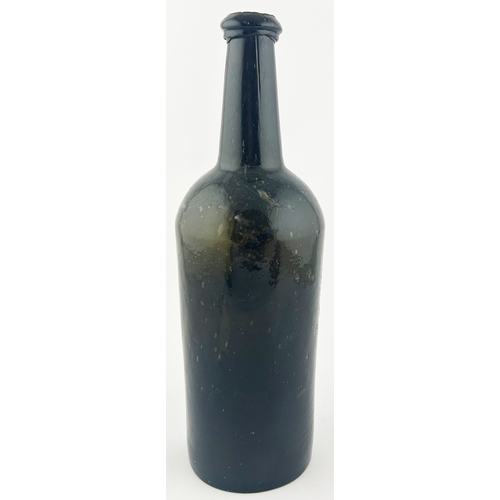 546 - ALL SOULS COMMON ROOM OXFORD SEALED WINE BOTTLE. 11.2ins. Heavy three part mould, crude, early wine ... 