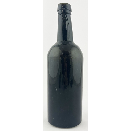 547 - TRINITY COLLEGE COMMON ROOM OXFORD SEALED WINE BOTTLE. 10.8ins. Black, very dark, three part wine bo... 