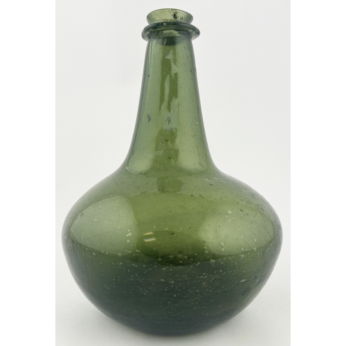 553 - ENGLISH SHAFT & GLOBE WINE BOTTLE. 7.7ins tall. An outstanding, nay quite superb, example of an Engl... 