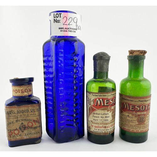 229 - CHEMIST BOTTLE GROUP. Largest 9.5ins. Mainly paper labelled, syrups, some contents. Worn. (26) 6/10 ... 