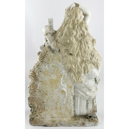 112 - MRS S A ALLENS WORLDS HAIR RESTORER SHOP ADVERTISING FIGURE. 21.5ins tall. Large well modelled, part... 
