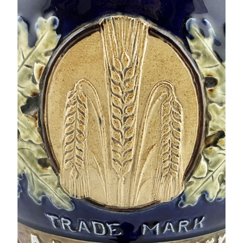 91 - ROSS & CAMERONS WHISKY BARREL WITH HIGHLANDER STOPPER. WG p246. Approx 22ins tall to top of stopper ... 
