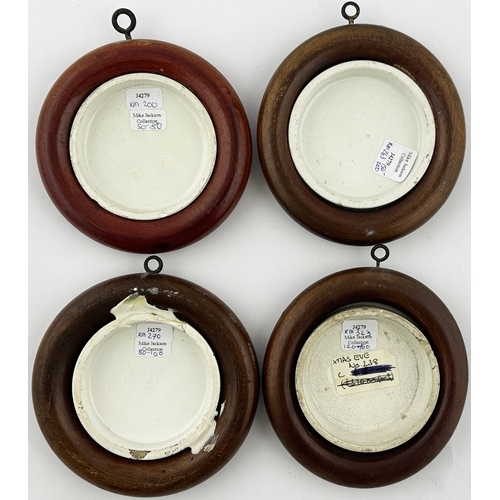 79 - PRATT LID GROUP. Largest 3ins. Multicoloured. KM 200, KM 263, KM 270 & KM 323. Chips. (4)